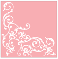 Servítky Pomp Rosa/weiss - 50 ks