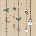 Vianočné servítky SNOWMAN 33x33 - 100 ks
