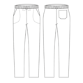 Kuchárske nohavice Big Pant - Biele, 5XL-7XL, Egochef