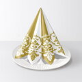 Reverse design motif gold-white 40x40/50 ks servítky Airlaid, PAW