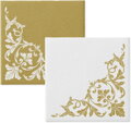 Reverse design motif gold-white 40x40/50 ks servítky Airlaid, PAW