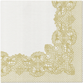 Servítky Airlaid, PAW Royal Lace Gold 40x40/50 ks