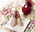 Servítky LISA creme-bordeaux 40x40/50, Linclass