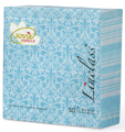 Servítky JANET aqua 40x40/50 ks Linclass
