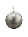 Sviečka guľa K3 Ø 80 mm, strieborná  metal
