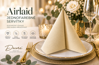 Airlaid jednofarebné servítky | Decore