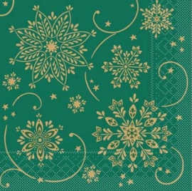 Vianočné servítky papier CRISTAL green 100 ks 33x33, Mank