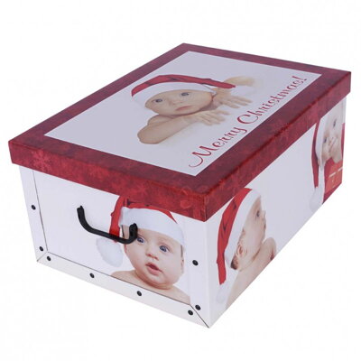 Úložná dekoračná krabica Christmas Babies Maxi