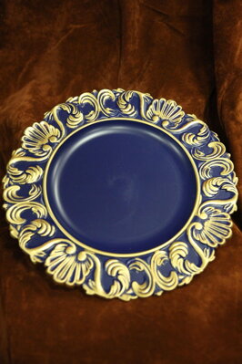 Modro zlatý klubový tanier Milano 35 cm