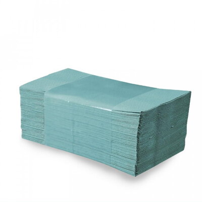 Papierové uteráky skladané ZZ, zelené