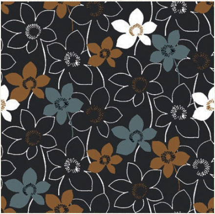 Servítky Cora black 40x40 Linclass, Mank - 50 ks