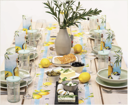 Servítky Olives & Lemons 40x40 Linclass, Mank - 50 ks Servítky Olives & Lemons 40x40 Linclass, Mank - 50 ks