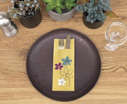 Servítky Cora gold 40x40 Linclass, Mank - 50 ks