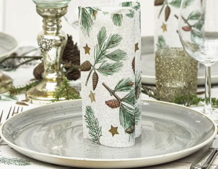 Vianočný papierový servítok Mank Pinea 40x40cm 100 ks