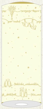 Vianočná šerpa Ravin champagner-gold 40cm x24m Linclass, Mank