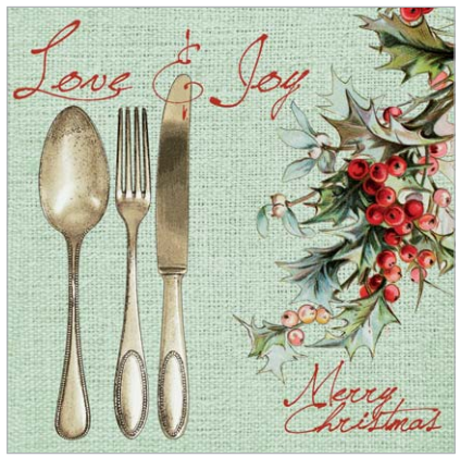 Vianočné servítky Airlaid Love & Joy 50 ks