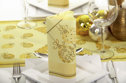 Vianočný obrus TIFFANY creme 120x180 cm Linclass, SH