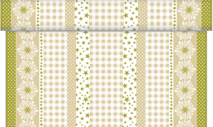Vianočná šerpa Liam Calypso gold-beige 40cm x24m Linclass, S.H.