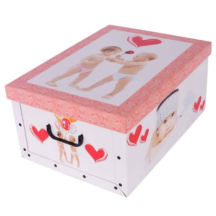 Úložná dekoračná krabica Babies in love MIDI