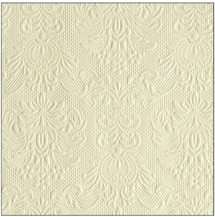 Servítky Ambiente Elegance Cream 25 × 25 cm, 15 ks