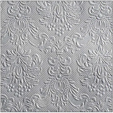 Servítky Ambiente Elegance Silver 25 × 25 cm, 15 ks