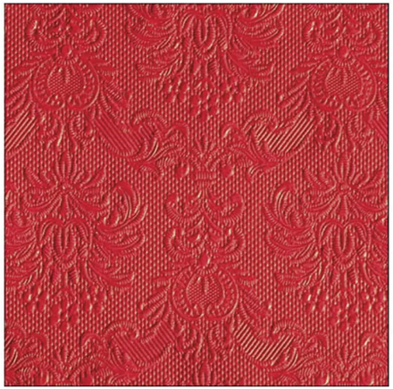 Servítky Ambiente Elegance Red 25 × 25 cm, 15 ks