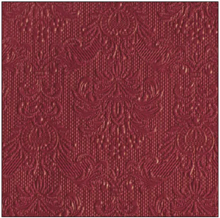 Servítky Ambiente Elegance Dark Red 25 × 25 cm, 15 ks