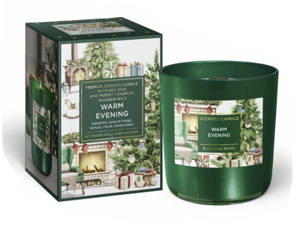 Luxusná Vianočná sviečka v skle Warm Evening 150g