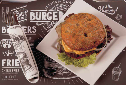 Anglické prestieranie BURGER MENU schwarz/weiss 