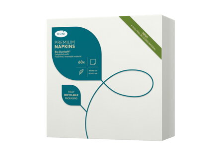 Servítky Dunisoft BIO 40x40cm Biele (60ks) Servítky Dunisoft BIO 40x40cm Biele (60ks)