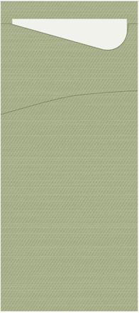 Príborník - SACCHETTO pocket + tissue Pistachio, biely obrúsok 19x8,5/100ks, Duni
