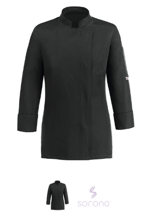 Dámsky kuchársky rondon Girl black Sorona, Egochef