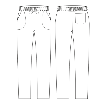 Kuchárske nohavice Big Pant - Biele, 5XL-7XL, Egochef