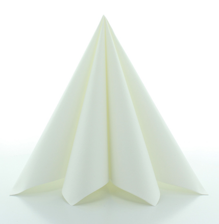 Servítky Mank Uni Weiss 33x33 cm - 50 ks