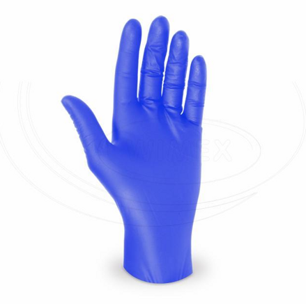 Rukavice nitrilové modré, nepúdrované (veľkosť XL) [100 ks]