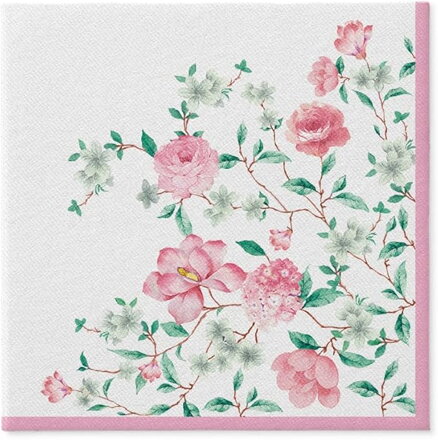 PINK SEASON 40x40/50 ks servítky Airlaid, PAW
