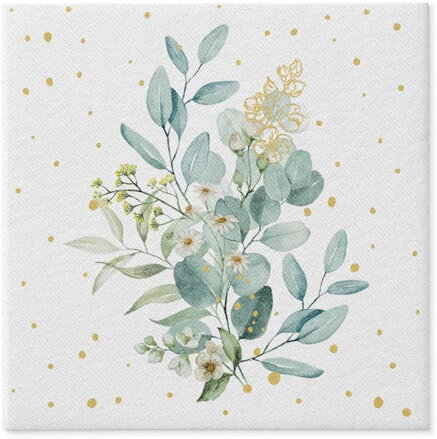 EUCALYPTUS BOUQUET 40x40/50 ks servítky Airlaid, PAW