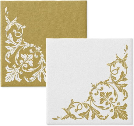 Reverse design motif gold-white 40x40/50 ks servítky Airlaid, PAW