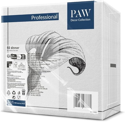 MEMORY FLOWER 40x40/50 ks servítky Airlaid, PAW MEMORY FLOWER 40x40/50 ks servítky Airlaid, PAW