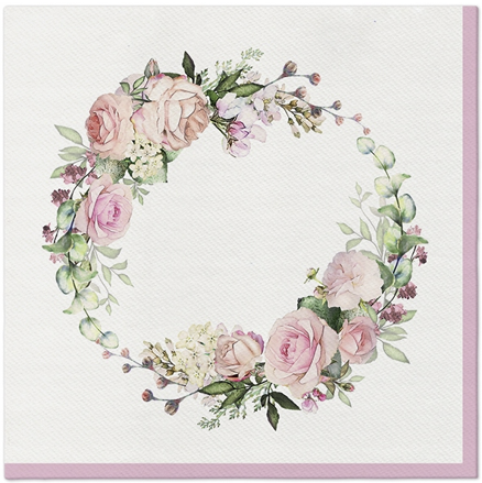 DELICATE ROSES 40x40/50 ks servítky Airlaid, PAW