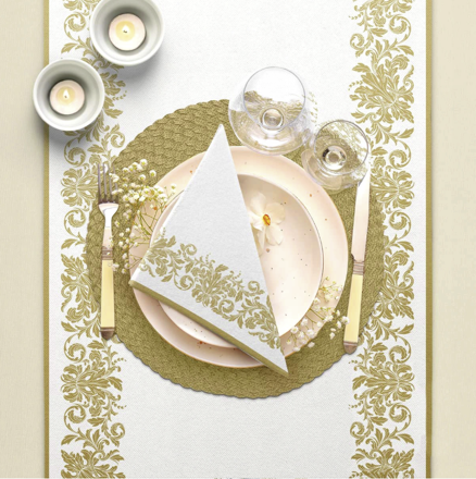 Paw šerpa Airlaid Golden ornament 40cmx24m