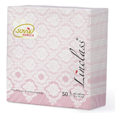 Servítky MANDY altrosa 40x40/50 ks, Linclass