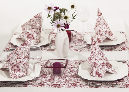 Šerpa LIV bordeaux -weiss 40cm x 24m, Linclass SH