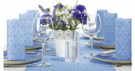 Servítky JANET aqua 40x40/50 ks Linclass