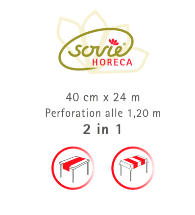 Šerpa Cleve bordeaux 40cm x 24m, Linclass