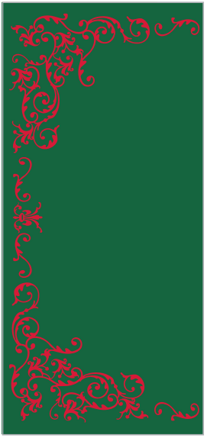 Vianočný obrus MANK - Pomp grun/rot 80x80 cm