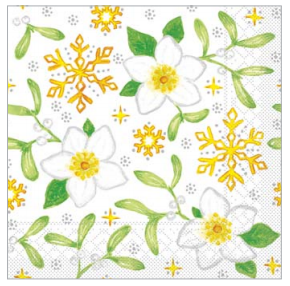 Vianočný servítok Mistletoe 33x33 tissue - 100 ks