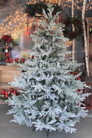 Biely lesný umelý vianočný stromček 3D+2D 240cm