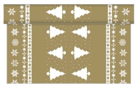 Vianočná šerpa WHITE TREE IN GOLD 3 in 1, Linclass Mank SH