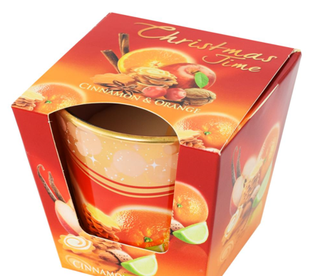 Vianočná aromatická sviečka Christmas Time - škorica&pomaranč